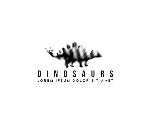 Halftoonlogo dinosaurus