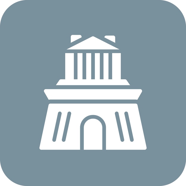 Halicarnassus Mausoleum vector icon illustration of Ancient Civilization iconset