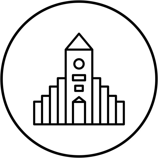 Vector hallgrimskirkja icon vector image can be used for landmarks