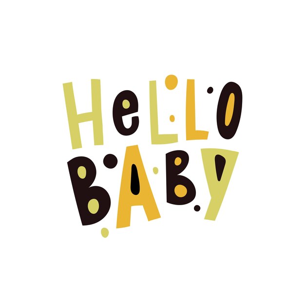 Vector hallo baby clipart