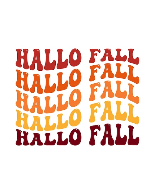 Vector hallo fall t shirt design