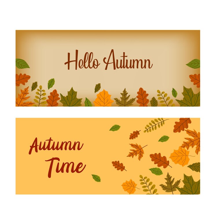 Hallo herfst banners