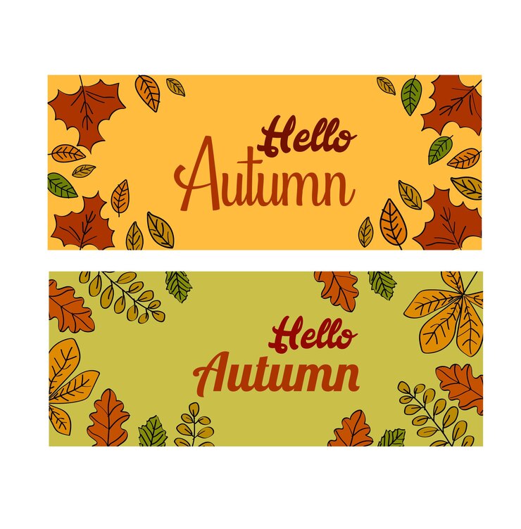 Hallo herfst banners