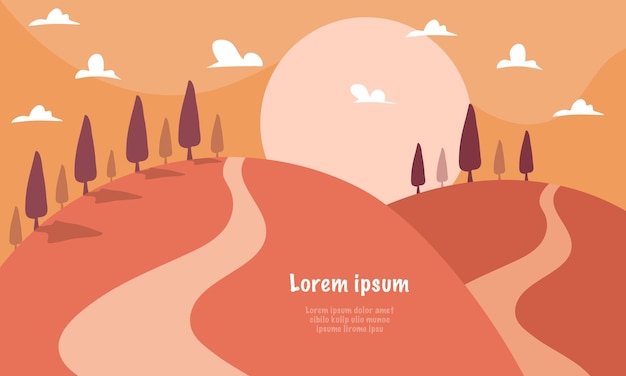 Hallo herfst in de herfst illustratie vector ontwerp