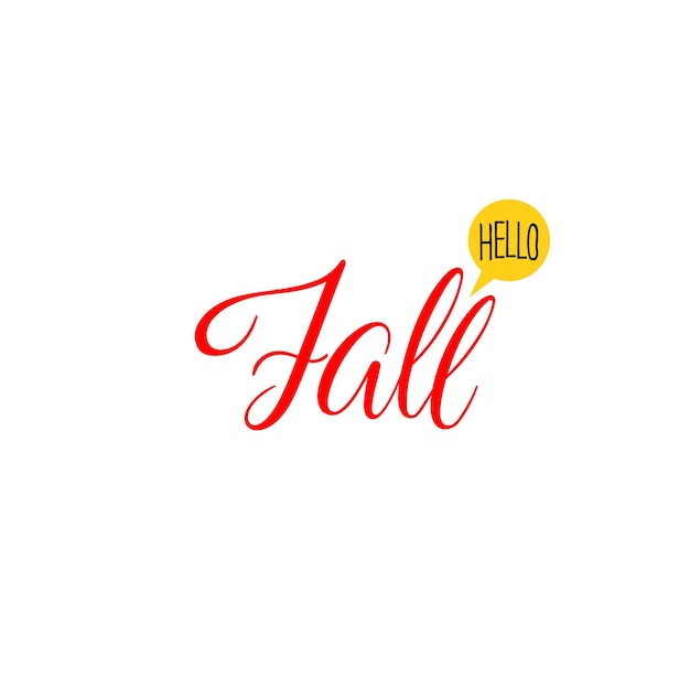 Vector hallo herfst kalligrafie. vector handlettering illustratie.