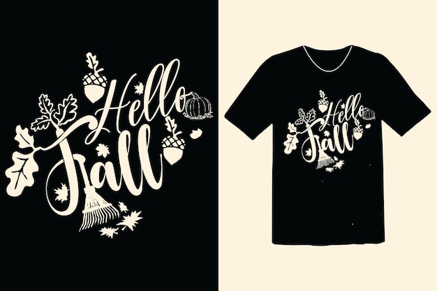 Hallo herfst typografie retro