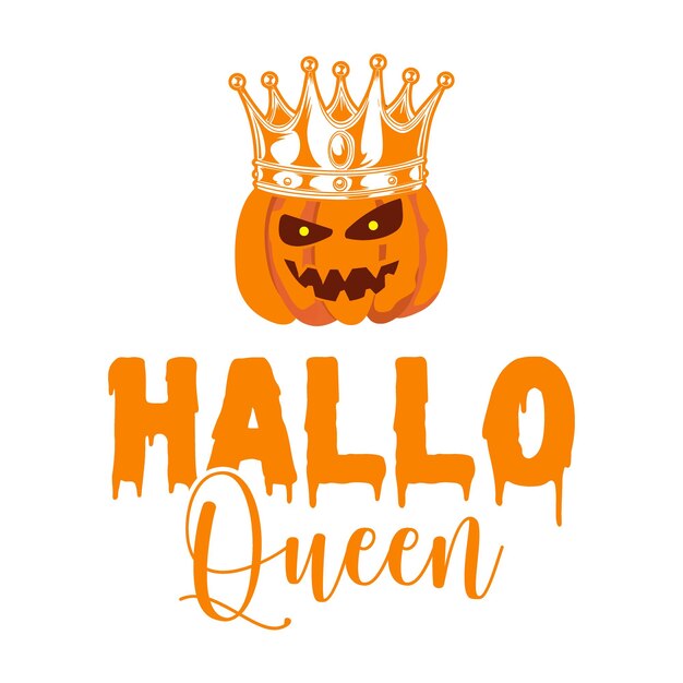 Hallo koningin Halloween T-shirtontwerp