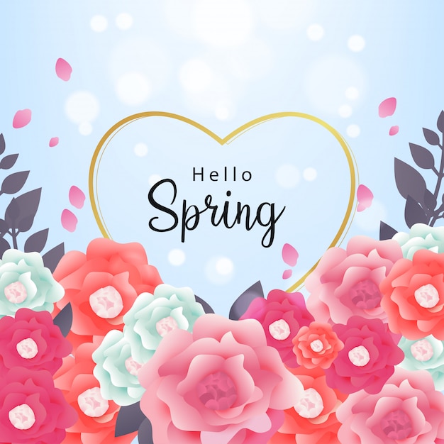 Hallo lente achtergrond vector met patroon bloem