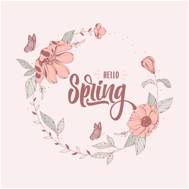 Hallo lente belettering sjabloon achtergrond