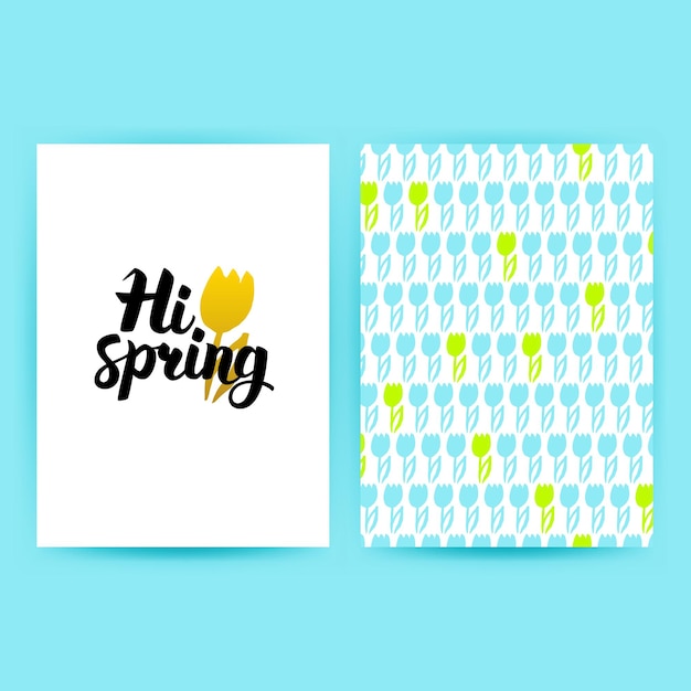 Hallo lente trendy poster. Vectorillustratie van patroonontwerp met handgeschreven letters.