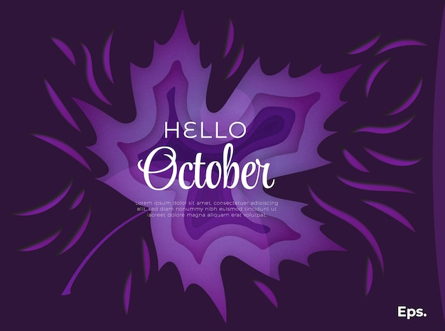 Hallo Oktoberblad Banner Ontwerp