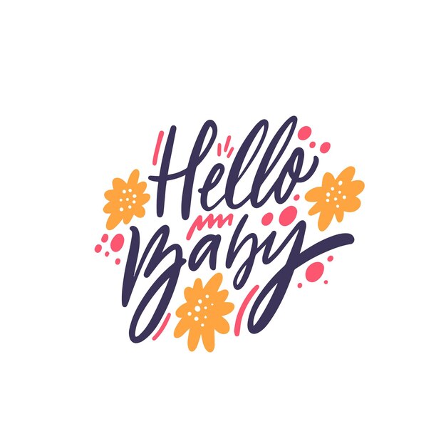 Hallo schat. Hand getekende kalligrafie zin. Moderne belettering tekst. Vector illustratie.