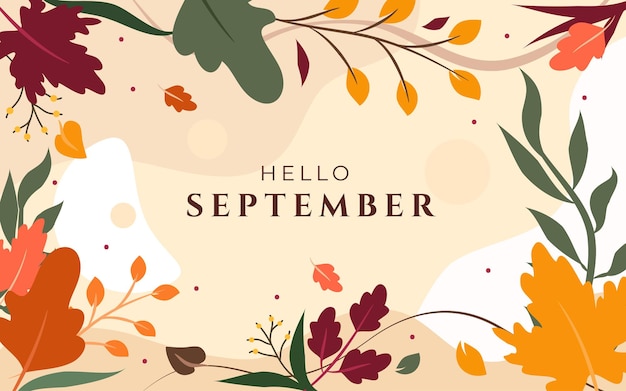 Hallo september achtergrond