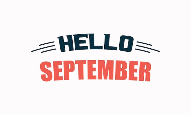 Hallo september moderne typografie citaten t-shirtontwerp