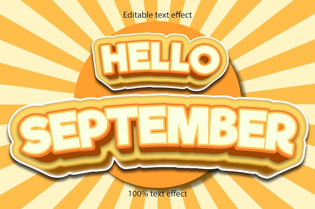 Hallo september teksteffect