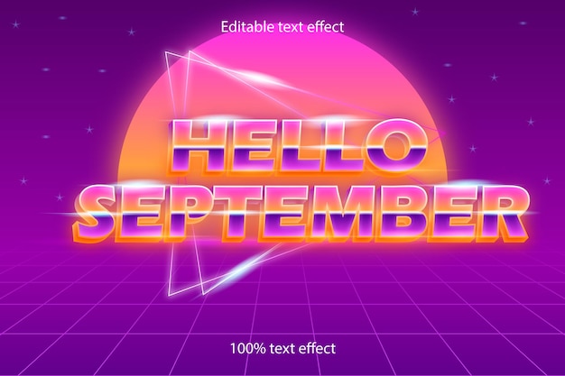 Hallo september teksteffect