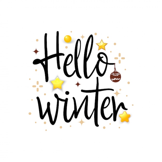 Hallo winter. Vakantie banner