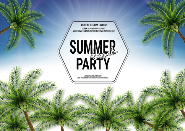 Hallo zomer Beach Party banner