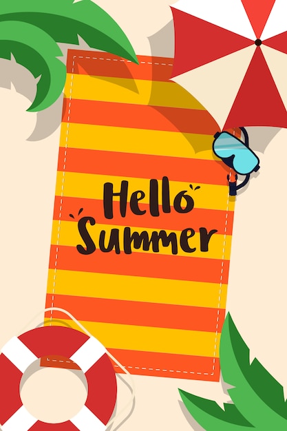 Vector hallo zomer illustratie