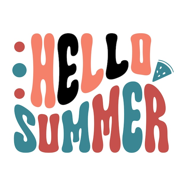 Hallo zomer Retro SVG