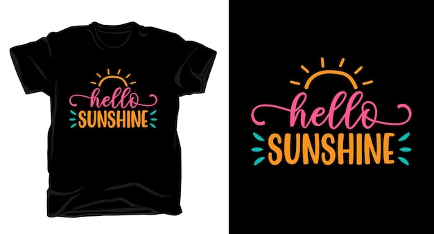 Hallo zomer typografie tshirt ontwerp