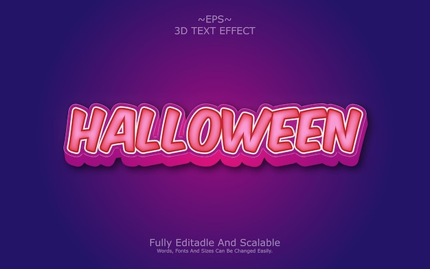 Halloween 3d bewerkbare tekst effect sjabloon