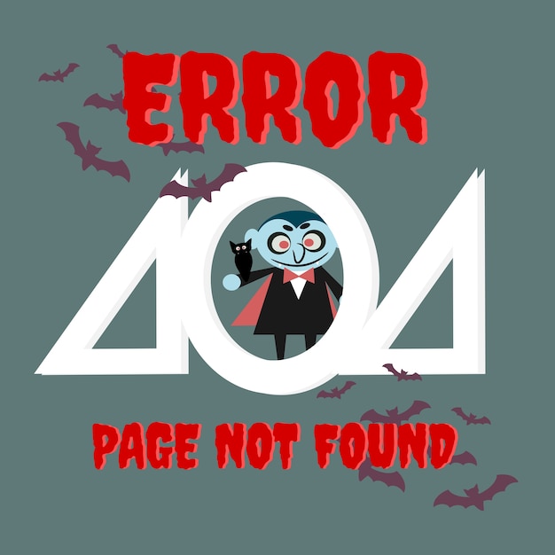 Priorità bassa del modello di errore di halloween 404.