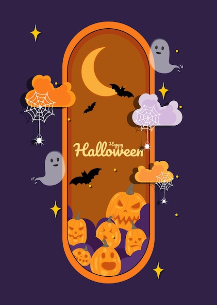 Vector halloween achtergrond illustratie