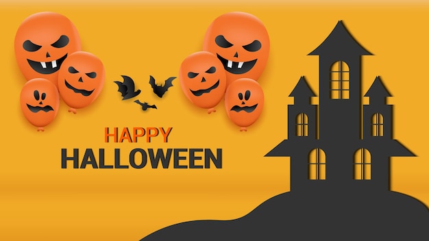Halloween-achtergrond is geschikt voor flyers, evenementen, feesten, banners, gemakkelijk te bewerken