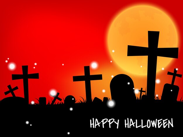 Halloween-achtergrond met de Gelukkige tekst van Halloween.
