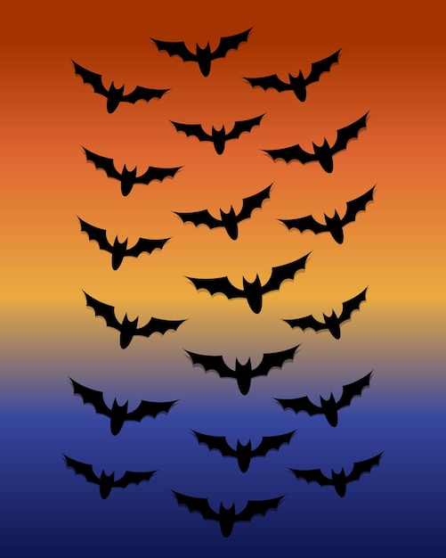 Vector halloween achtergrond vleermuis illustratie