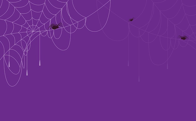Halloween achtergrondconcept Spinnen en spinnenweb achtergrond