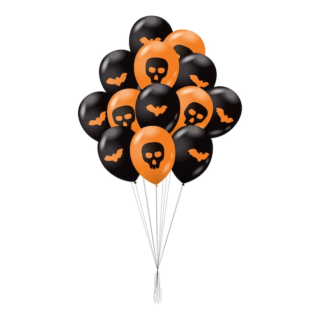 Vector halloween air balloons