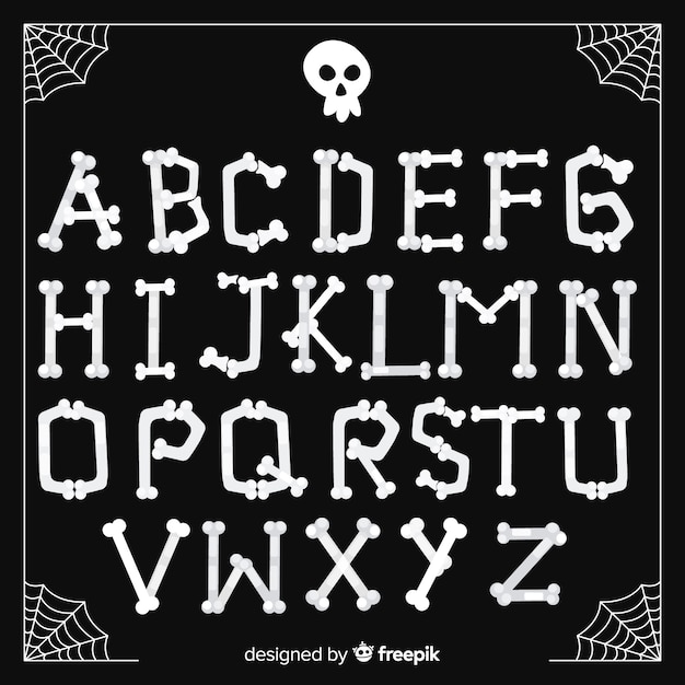 Halloween alphabet collection