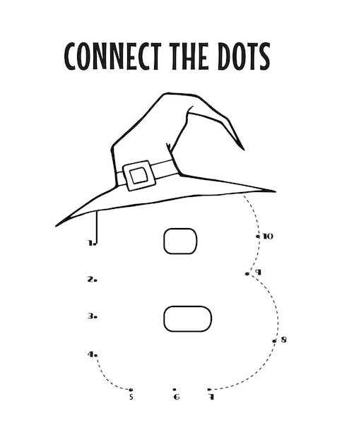 아이들을 위한 할로윈 알파벳 문자 점 대 점 워크시트