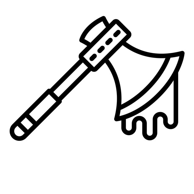 Halloween Axe Vector Illustration Style