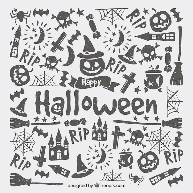 Vector halloween backgorund with modern style