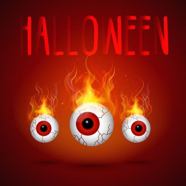 Vector halloween background eyes