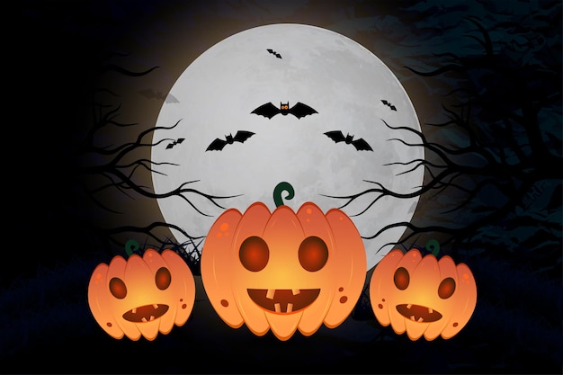 Halloween background in flat design