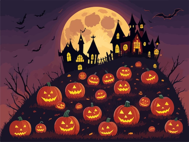 Halloween background in flat design