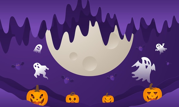 Vector halloween background for a party and sale on halloween night