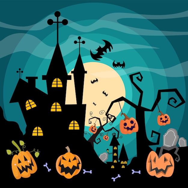 Premium Vector | Halloween background suitable for background