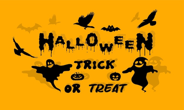 Halloween background trick or treat