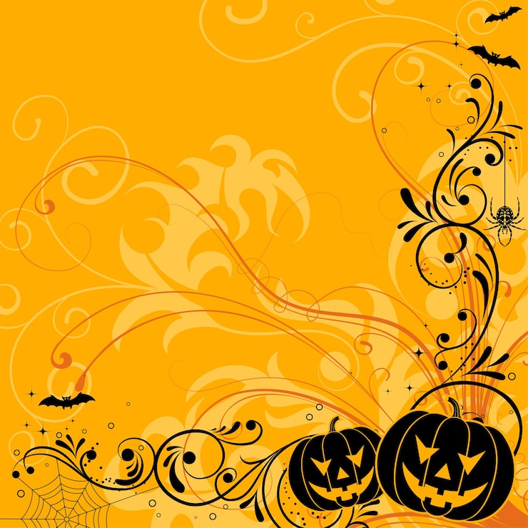 Vector コウモリ、カボチャ、デザインの要素、ベクトルイラストとハロウィーンの背景