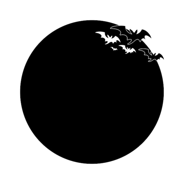 Хэллоуин фон с летучими мышами Черный изолированный на белом фоне