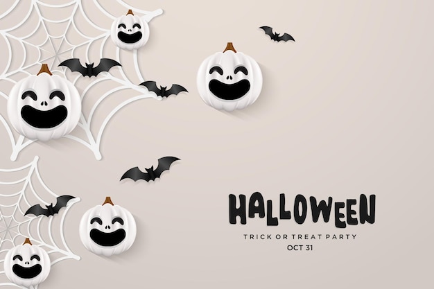 Sfondo di halloween con due zucche di halloween