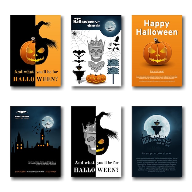 Halloween backgrounds collection