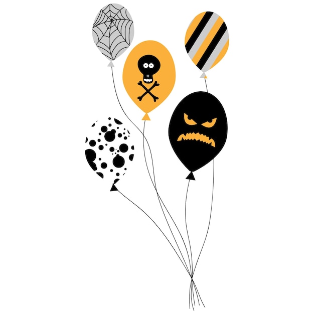 Halloween balloons decoration for the holiday design element