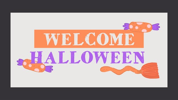 Vector halloween banner illustration