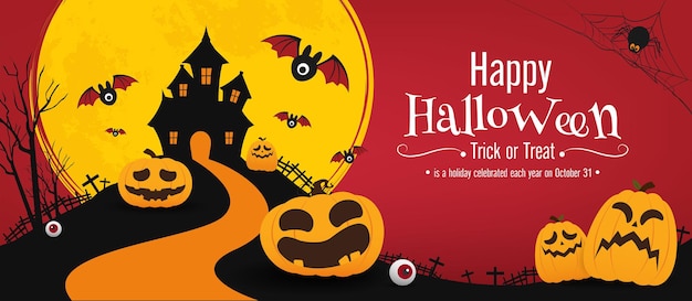 Halloween banner vector design